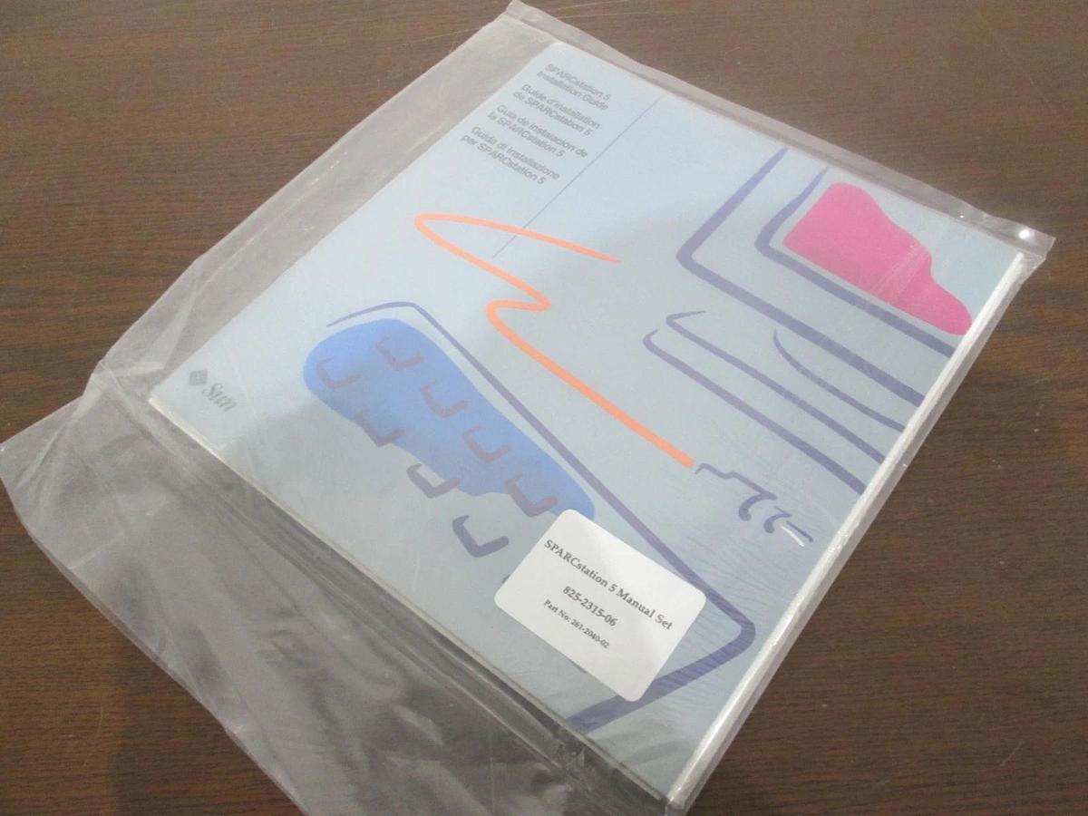 Used Sun, SPARCstation 5 Manual Set, 825-2316-06, 261-2040-02, New