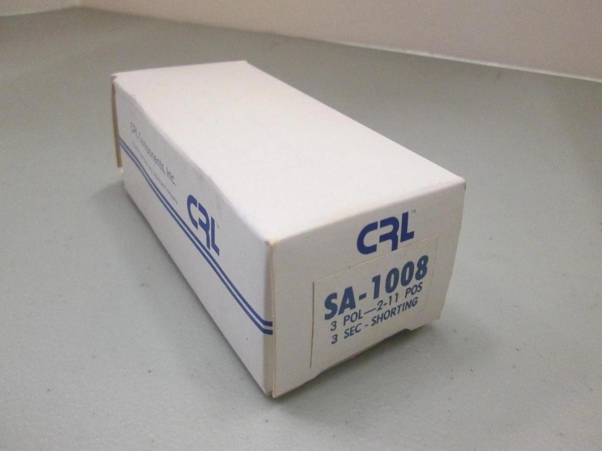 CRL Components Rotary Switch SA-1008, 3 Pole, 2-11 Positions, NEW