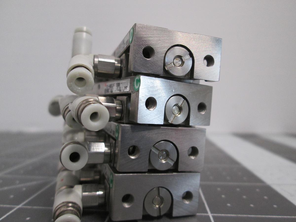 Used SMC 11-MXJ6-10N Air Slide Table Lot of 4 Cleanroom Pneumatic Guided Cylinder