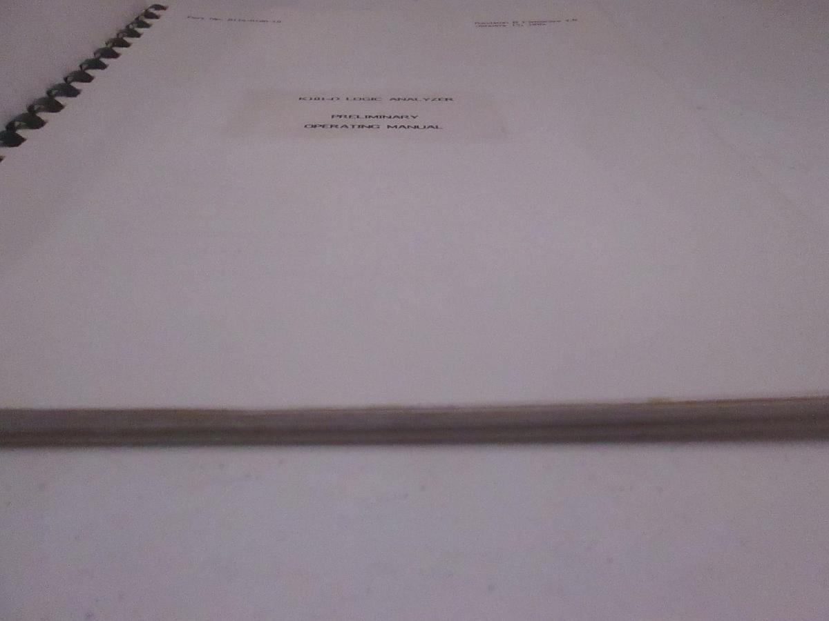Used Gould K101-D, Logic Analyzer Preliminary, Operating and Service Manual, Used