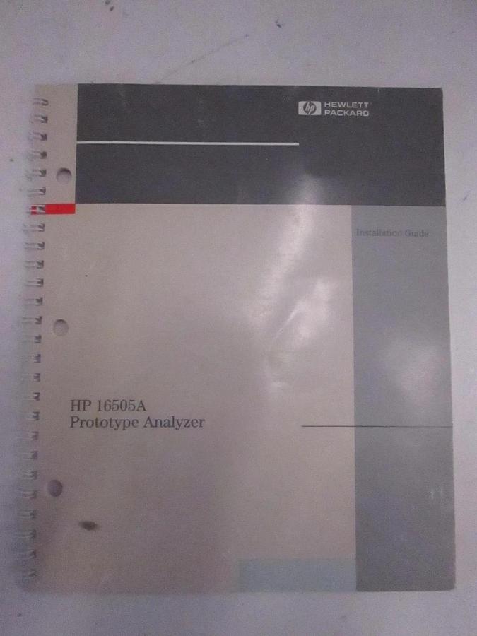 Used HP 16505A Prototype Analyzer Installation Guide, Used