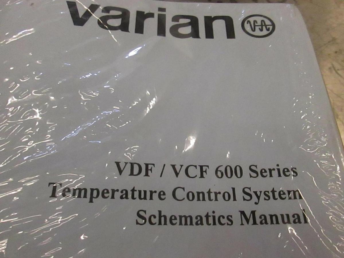 Used Varian VDF/VCF 600 Series Temperature Control System Schematics Manual, New