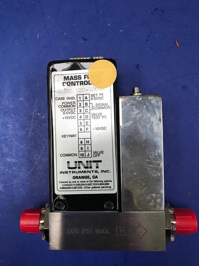 Used Unit UFC-1260A, MFC, Mass Flow Controller, NH3, 500 SCCM, 1/4" MVCR, Used