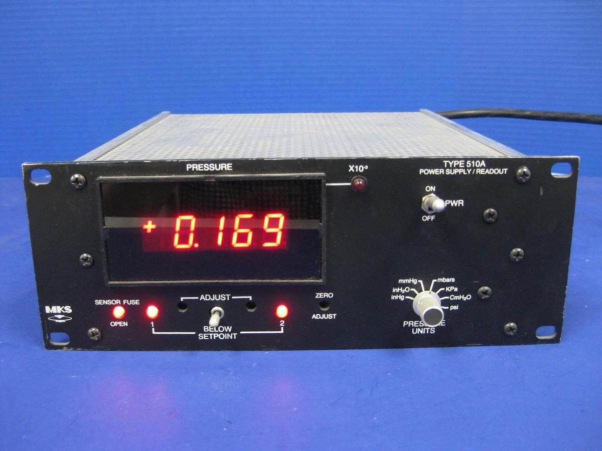 Used MKS 510A Power Supply Digital Readout, Used