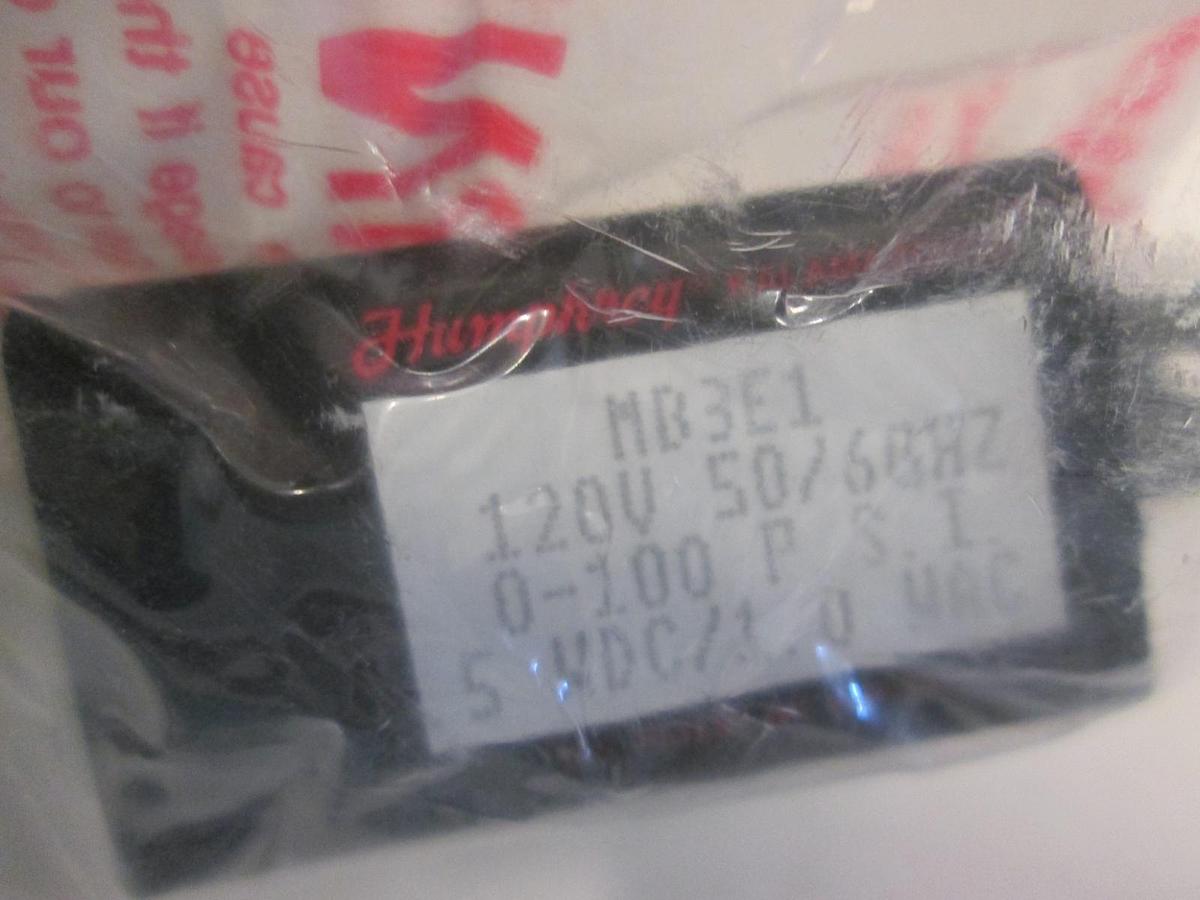Humphrey, Solenoid Valve, MB3E1, 100 PSI, 50/60Hz, 120 V, New, Lot of 2
