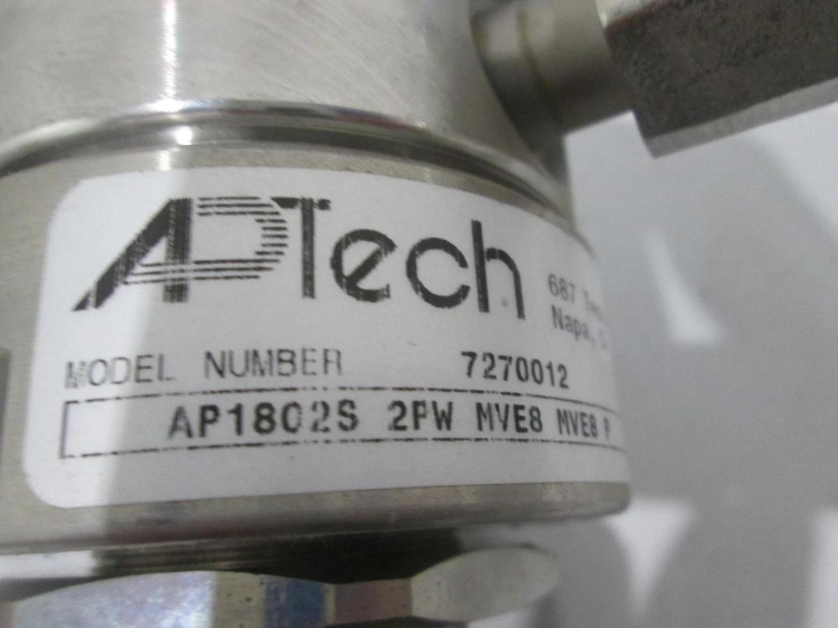 Used APTech, AP1802S 2PW MVE8 MVE8 P, Regulator w/ 1/2" Elbow Fittings, Used