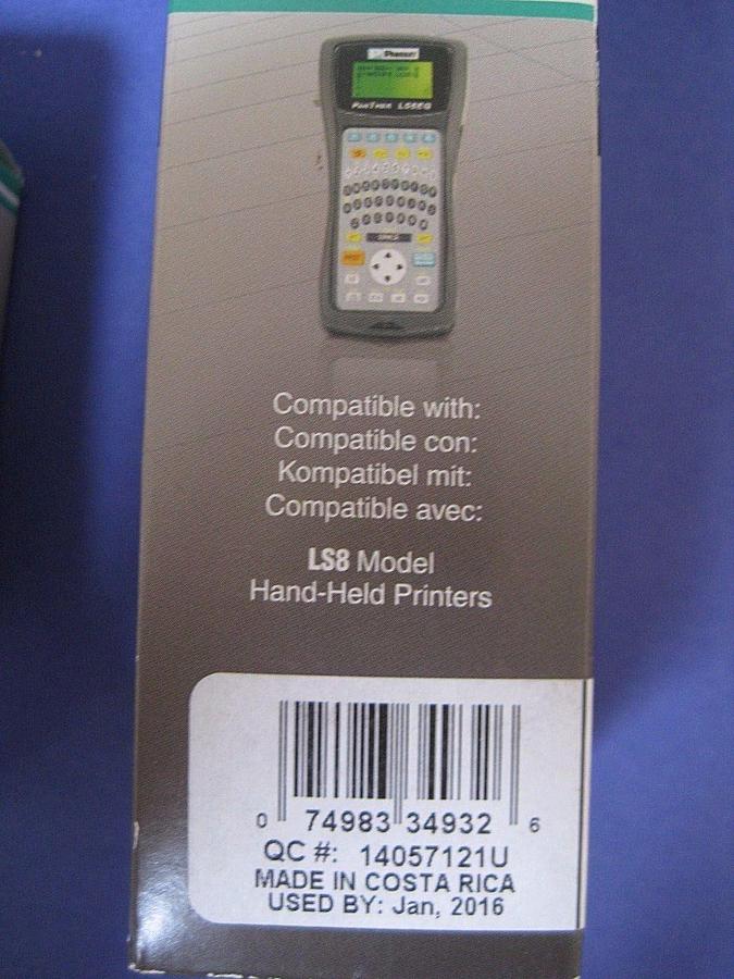 Used Panduit C1500X075YJC Polyester Label Cassette, 1.5" x 0.75", Lot of 2