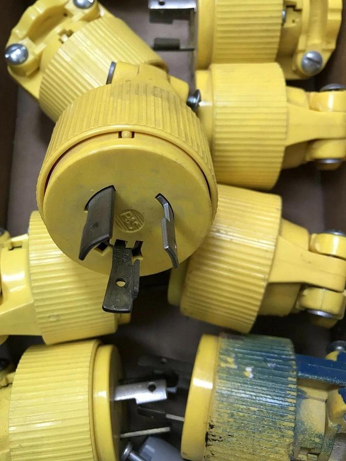 Used Lot of 14 Turn and Pull Plugs Incl. P&S/Arrow Hart/Leviton , Used