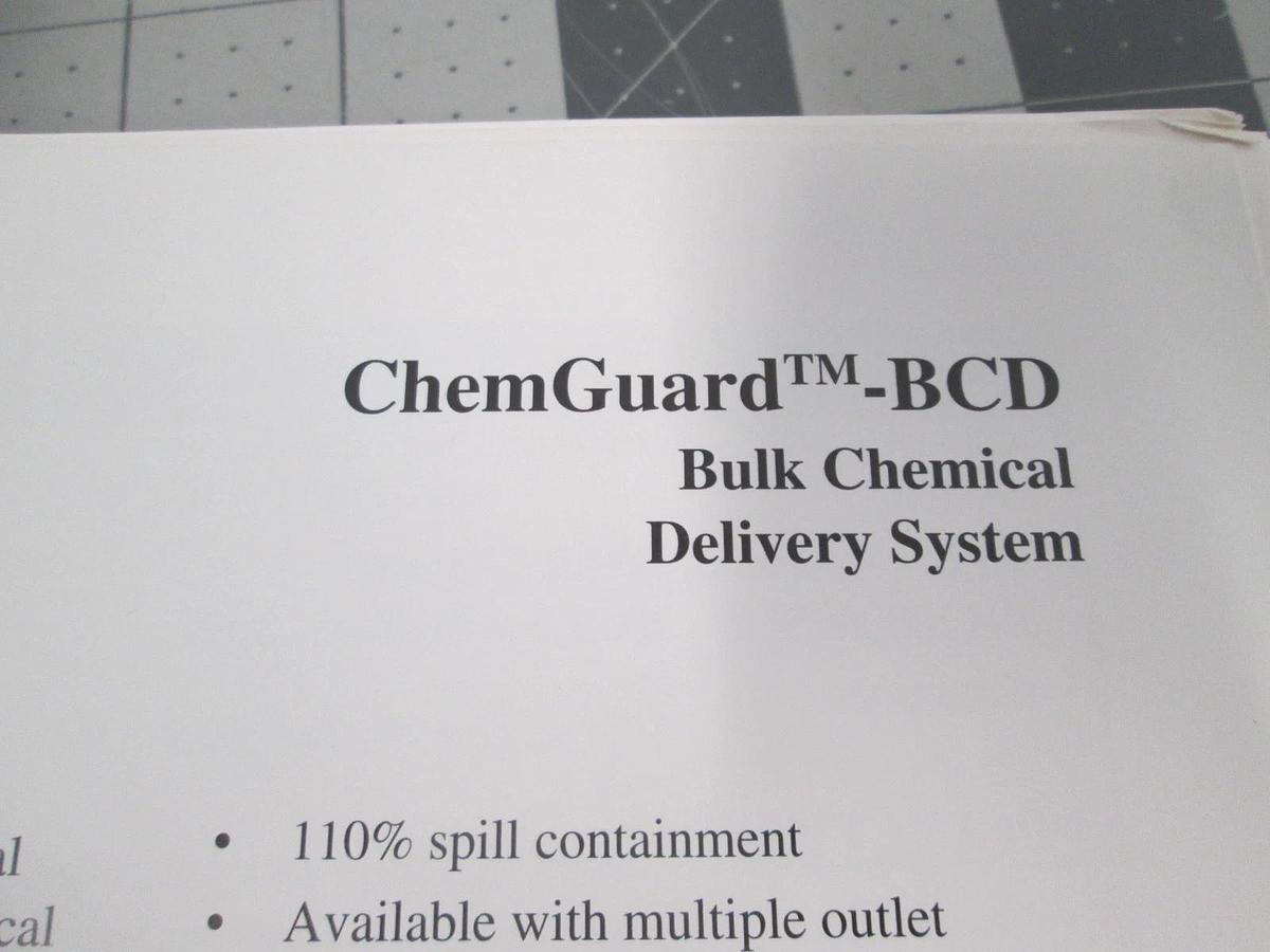 Used Schumacher, ChemGuard-BCD, Bulk Chemical Delivery System Manual, Used