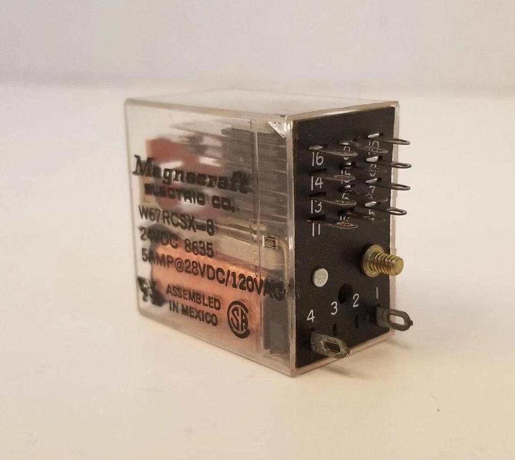 Used Magnecraft W67RCSX-8 Relays, Lot of 2, Used
