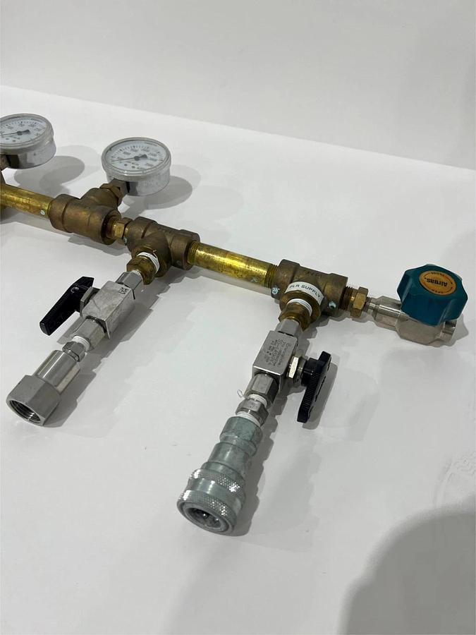 Used Air Gas, 4835000-20-000 Gas Regulator Assy w/ 2 Gauges & 2 Valves, Used