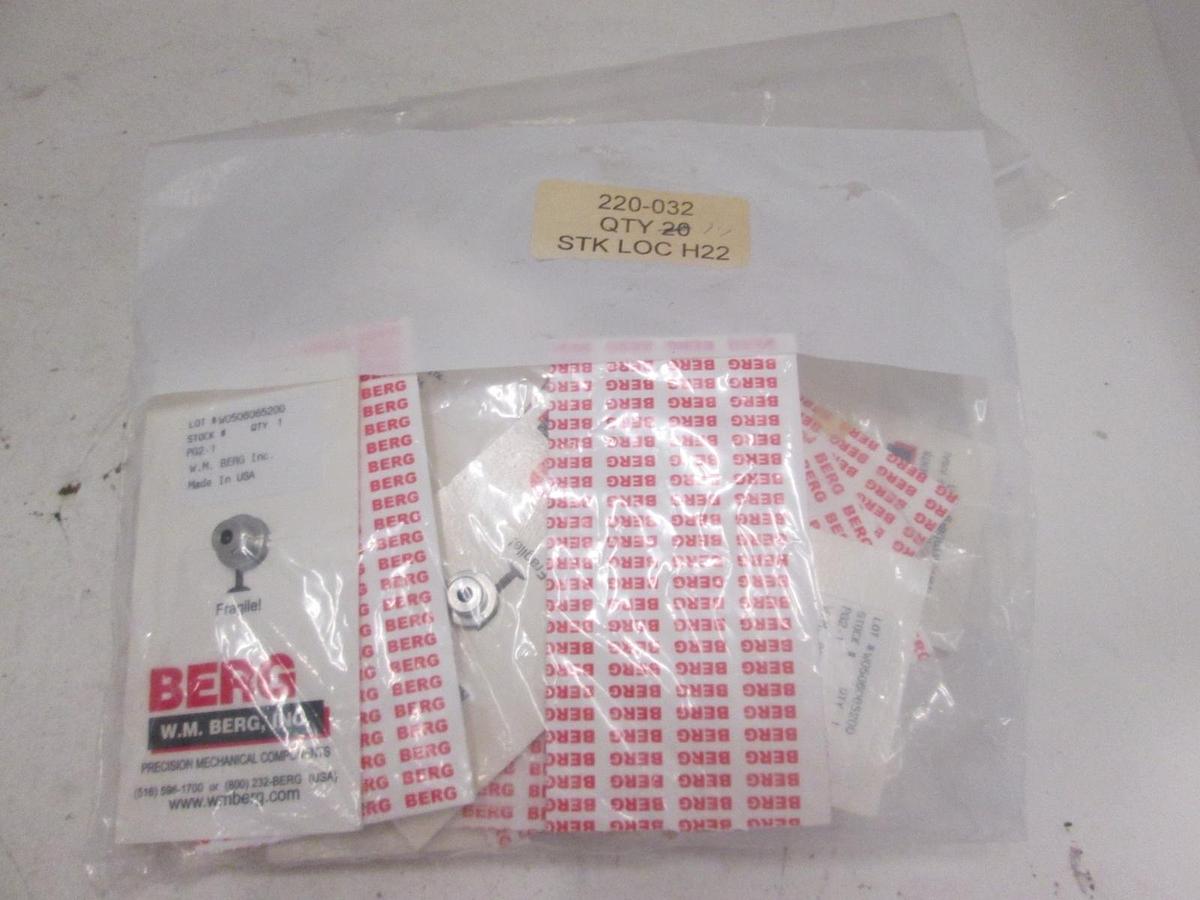 Berg, PG2-1, PULLEY GRV 3/32RND BLT.50OD, New, Lot of 14