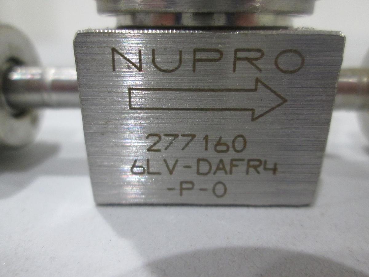 Used Nupro, 6LV-DAFR4-P-O, Sealed Diaphragm Valve, Used