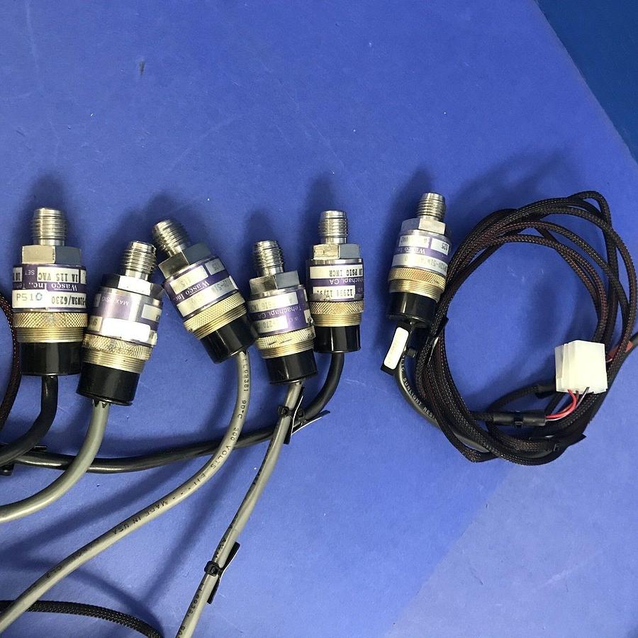 Used Wasco SP120 Pressure Switch Assy w/ Cable - 10 psig Increasing, Lot of 6