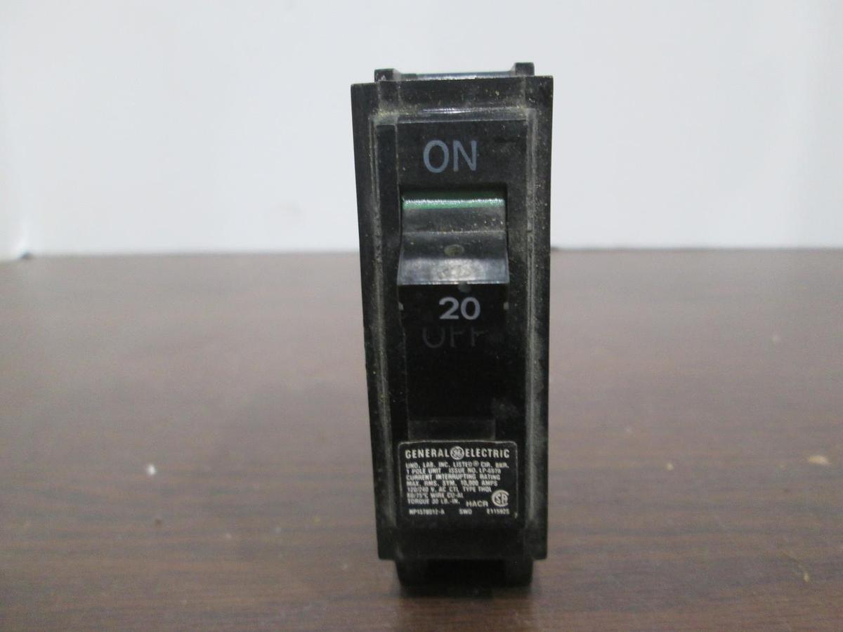 Used General Electric, LP-5978, 20A, Single Pole Circuit Breaker, Used