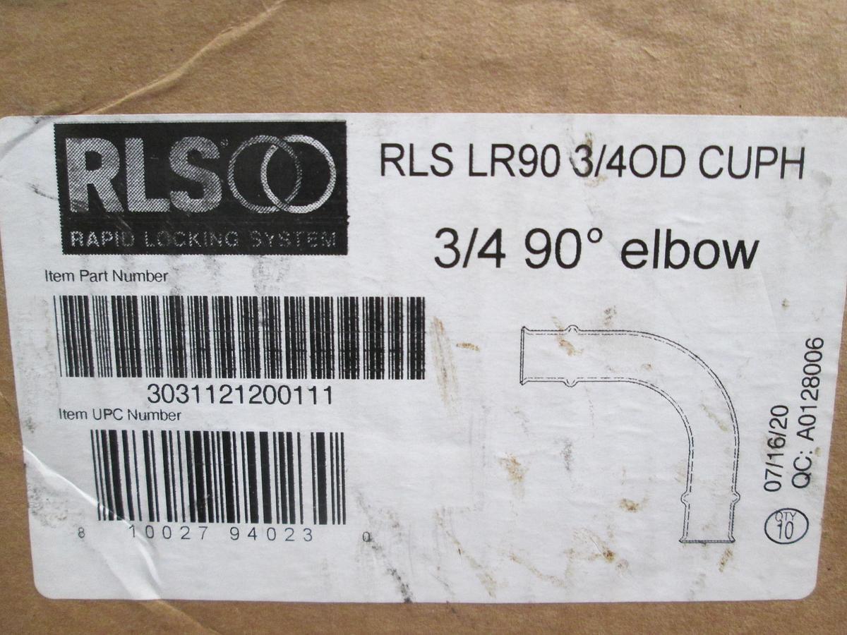 RLS LR90 3/4" OD Copper Press 90 Elbow Cup x Cup Lot of 7 NIB