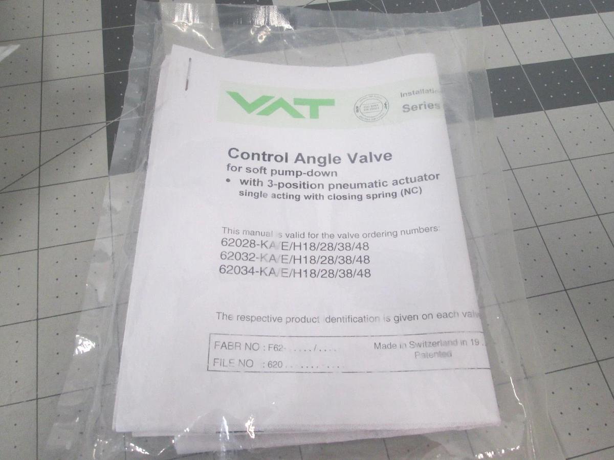 VAT Inc., 62032-KA18-AAB1/0037, Control Angle Valve w/ Manual, New