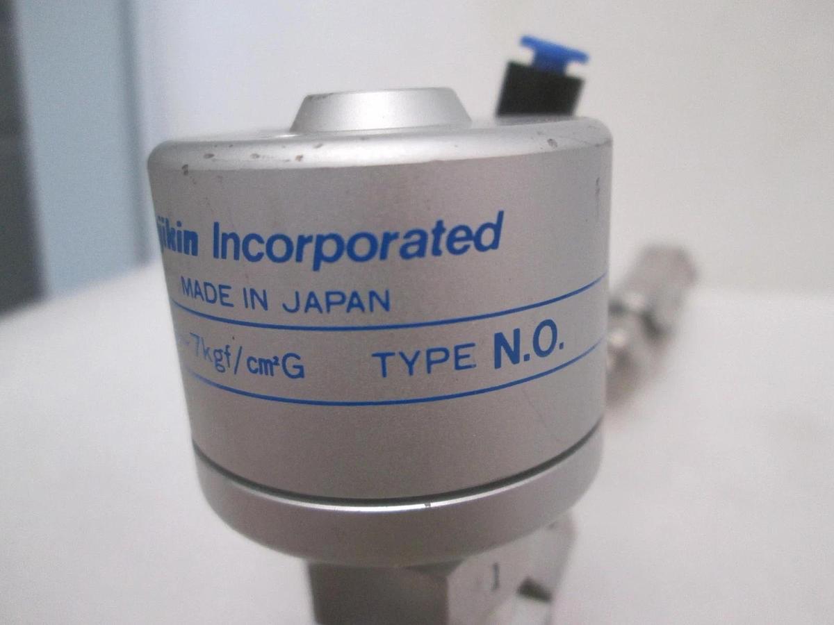 Used Fujikin, 0120-064661, N.O. Gas Assy w/ Millipore FJFG 02P RU Filter, Used