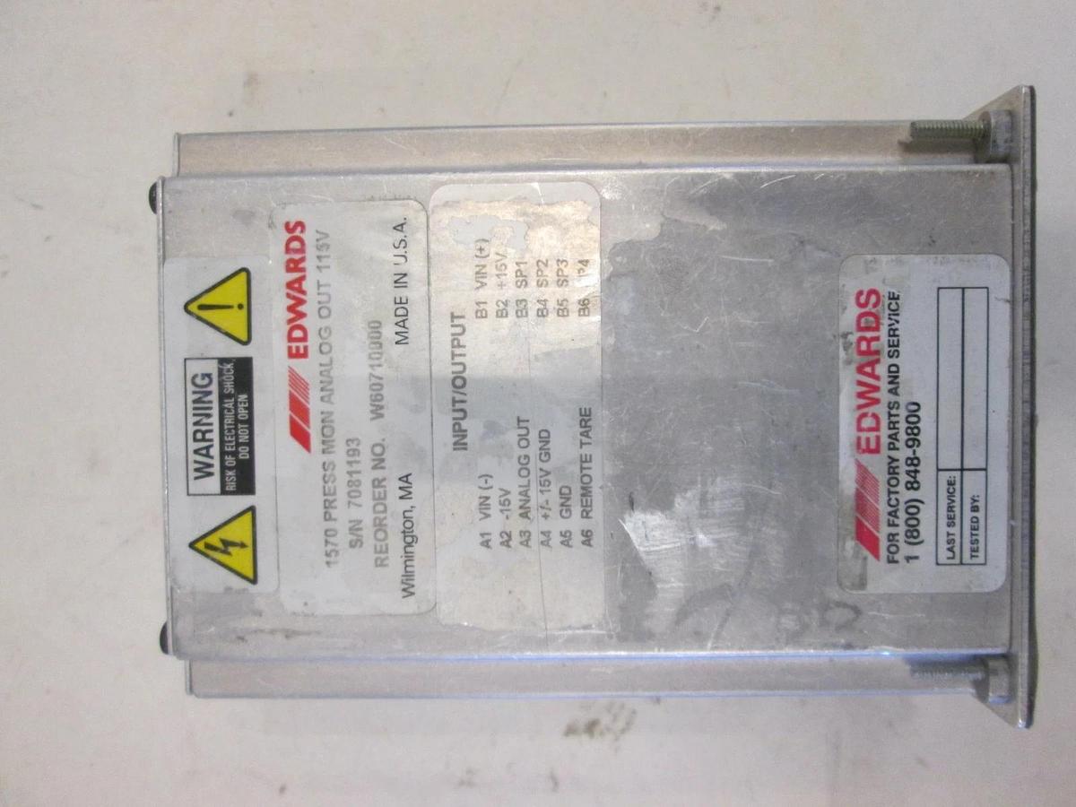 Used Edwards, Pressure Monitor Analog Output 115V, Model 1570, Used