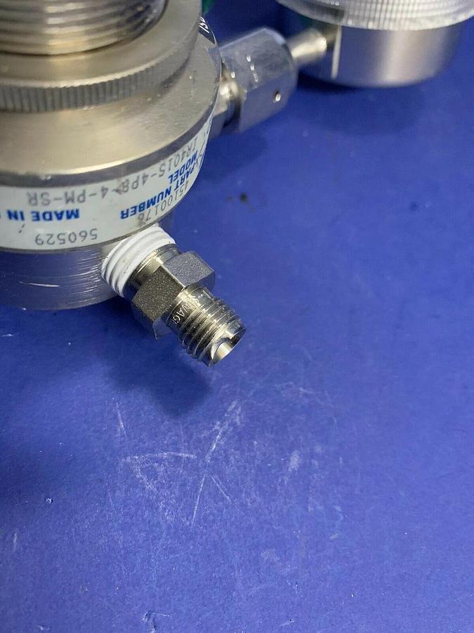 Used Veriflo IR401S-4P8-4-PM-SR Regulator, 1/4"M Swagelock, w/ Gauge, Used