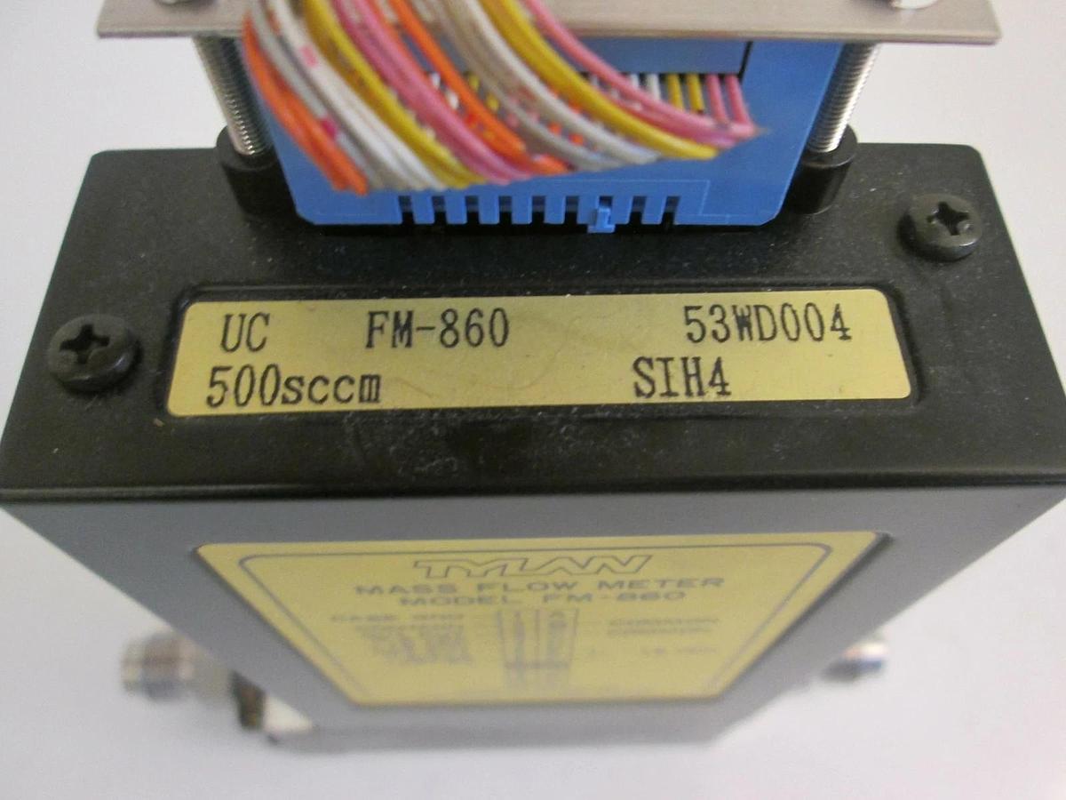 Used Tylan FM-860 Mass Flow Controller MFC, 500 SCCM, SIH4, 1/4" MVCR