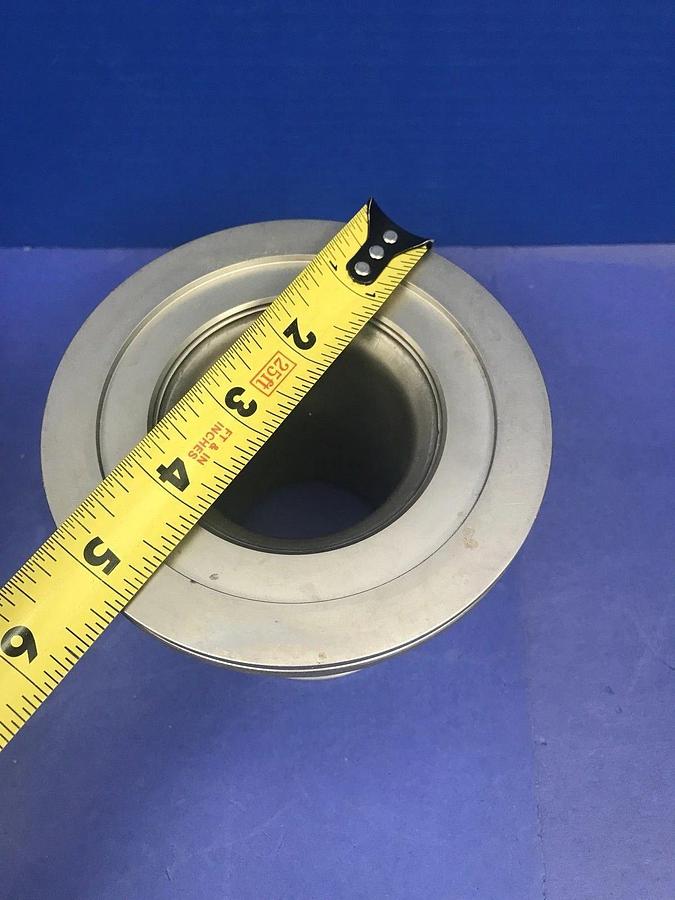 Used Stainless Steel Vacuum Fitting: ISO80 x ISO100 to ISO80 Full Nipple w/ 1 Port