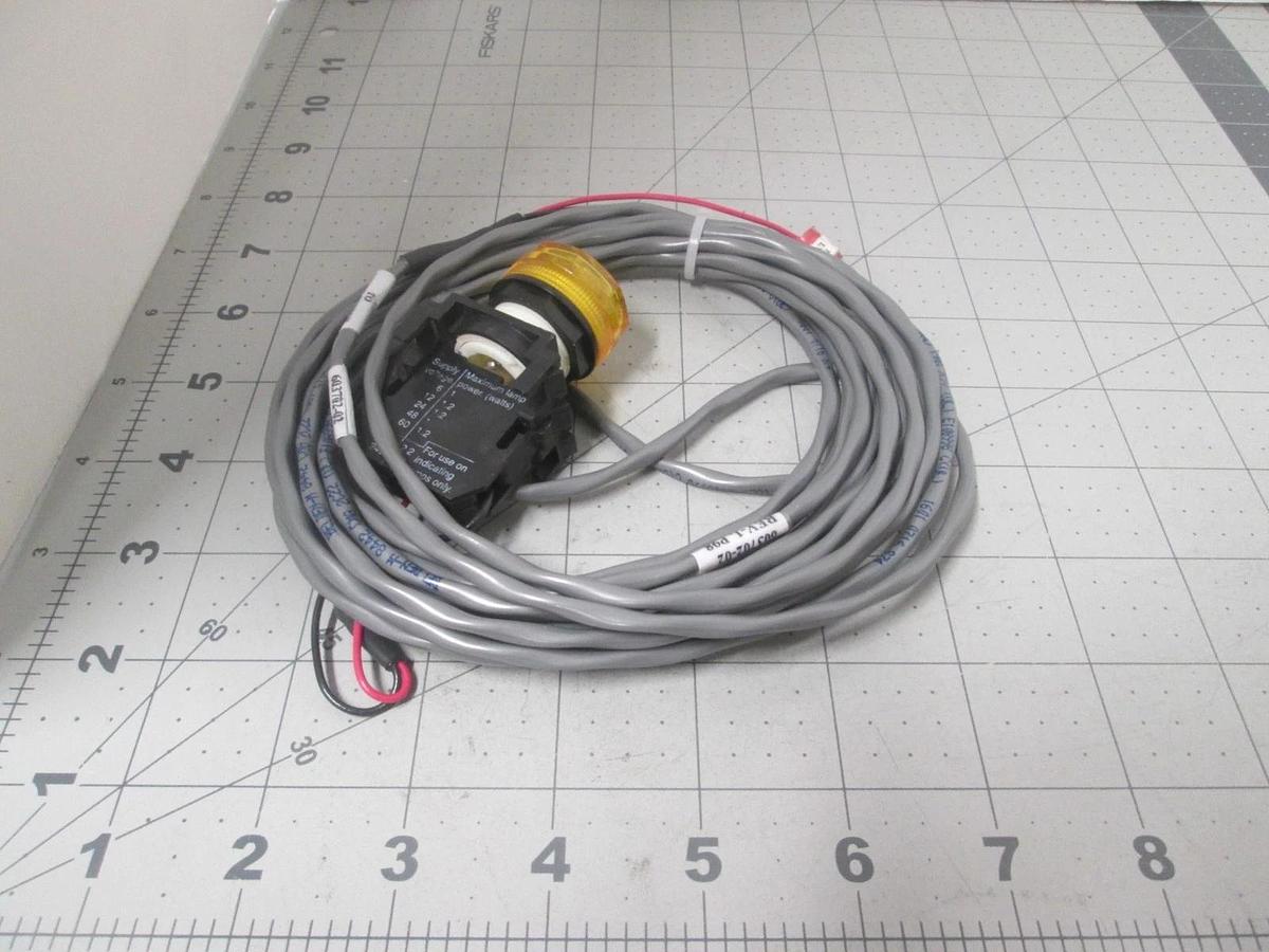 Cutler Hammer, 603702-02, Yellow Indicator Light Harness w/ Keyboard Switch, New