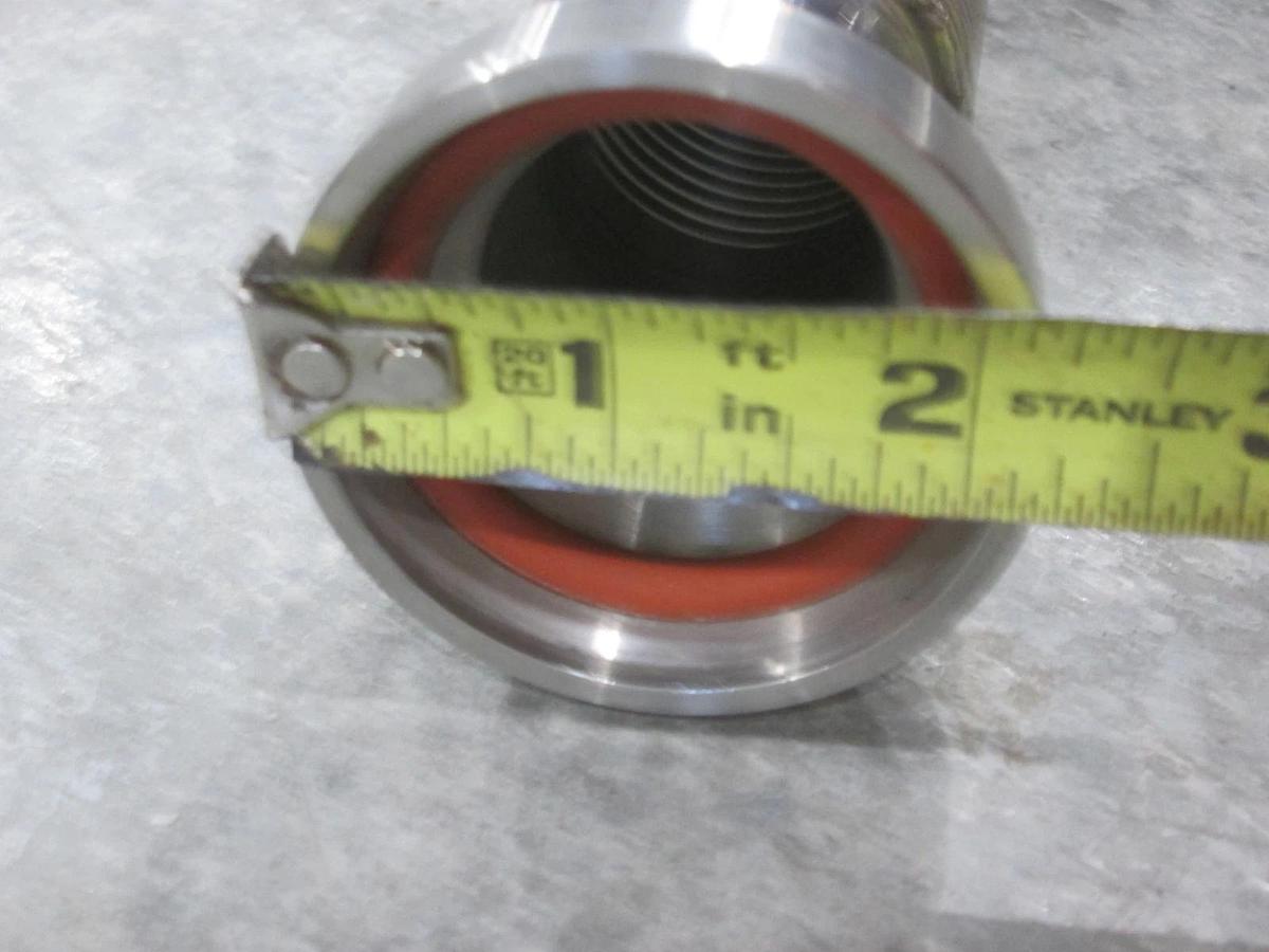 Used Stainless Steel Formed Bellows Vacuum Pipe / Socket, 19 1/2"L, 50MM Flange, Used