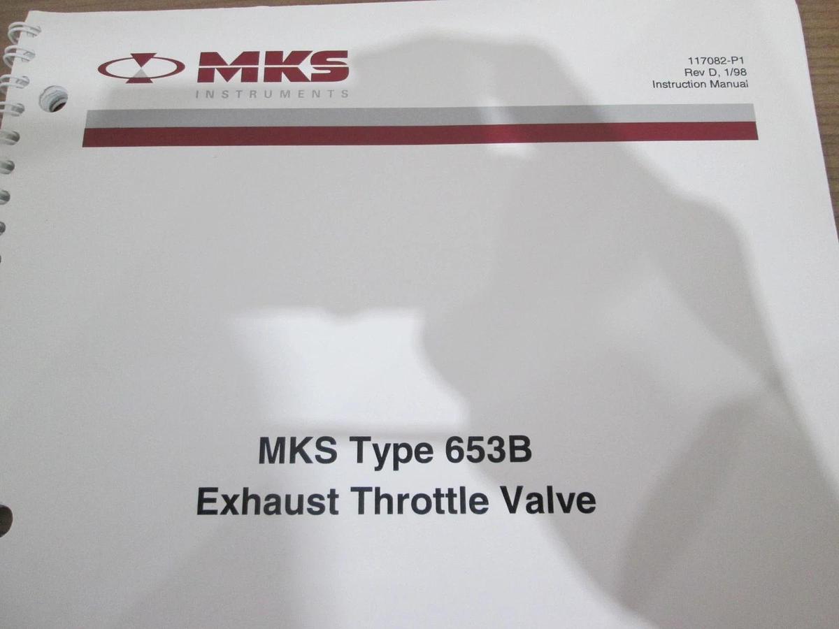 Used MKS, Type 653B, Exhaust Throttle Valve Instruction Manual, Used