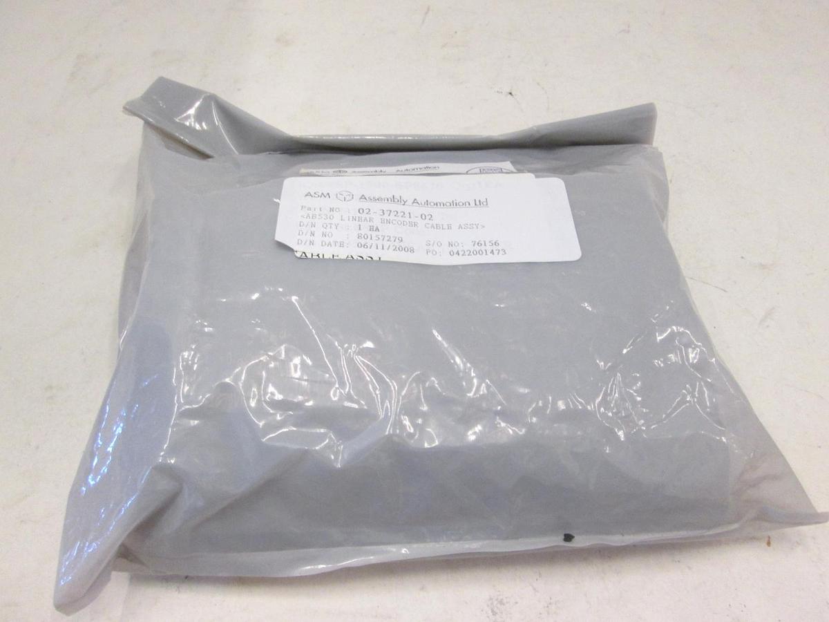 Used ASM, AB530 Linear Encoder Cable Assy, 02-37221-02, New