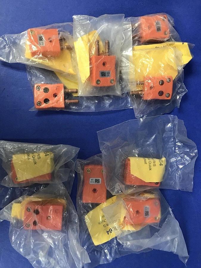 IEC RS Type R/S Thermocouple Quick Wire Line Plug and Socket - Lot of 11 pieces,