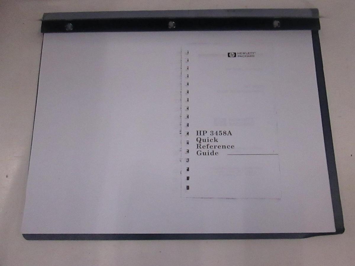 Used HP 3458A Multimeter Quick Reference Guide, Used