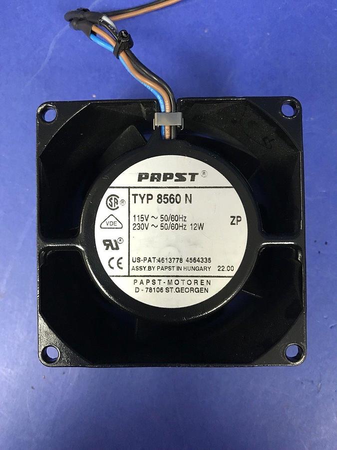 Used Papst 8560N Metal Fan, 30mm x 80mm x 80Mm, 115/230V, 12W - Used - LOT of 2