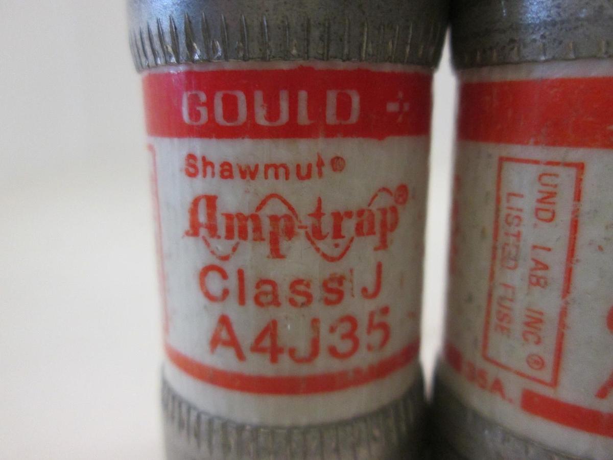 Used Gould, Amp-Trap Fuse Class J A4J35, 35A, 600VAC, Used, Lot of 2