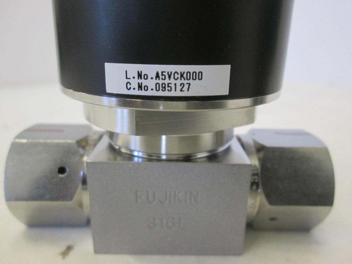 Used Fujikin, O.P. .4-.6 MPa Pneumatic Valve, N.C, 316L, Used, Lot of 2