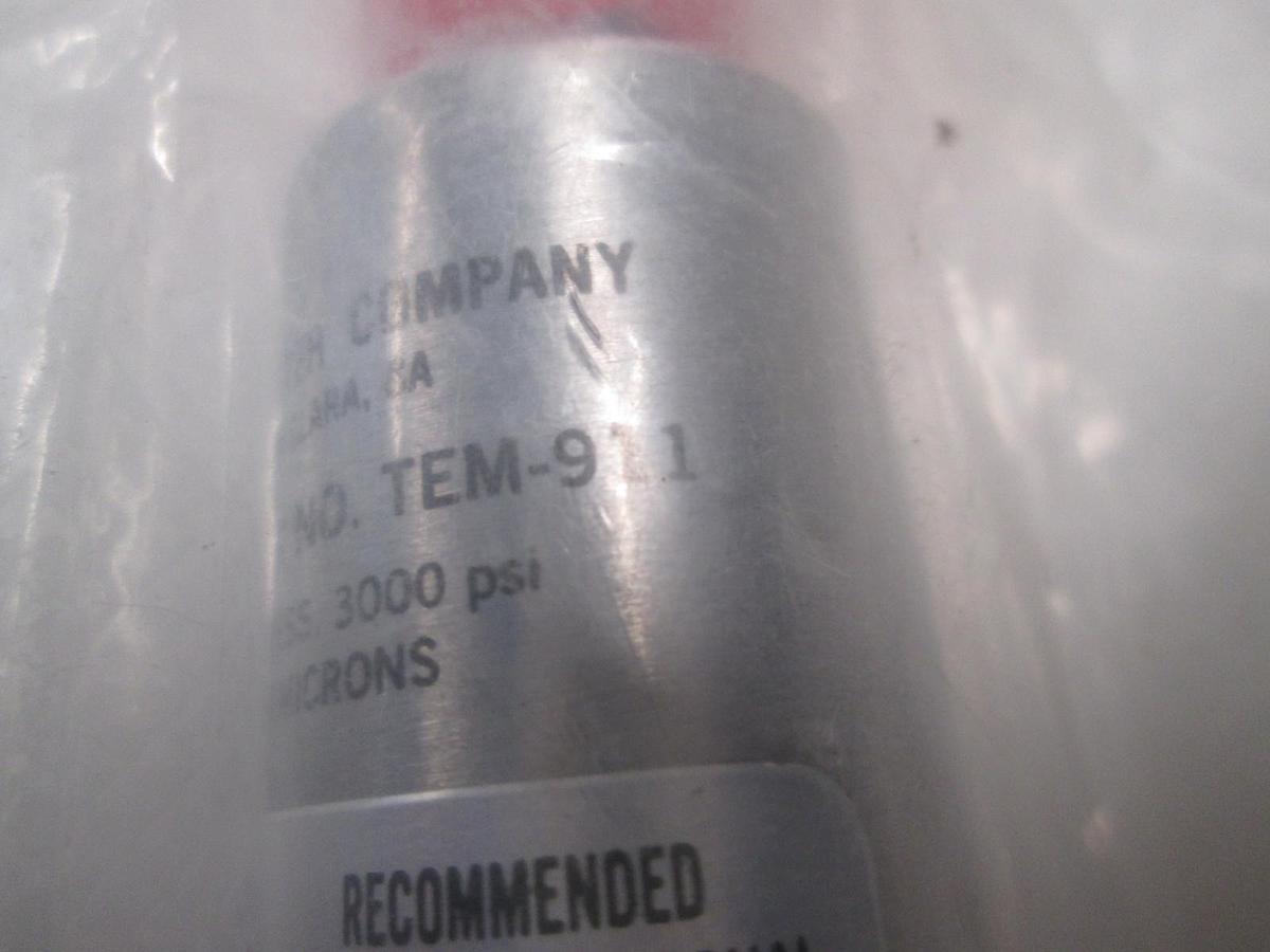 Used T.E.M Filter Company, TEM-911, Gas Filter, 3000 PSI, New