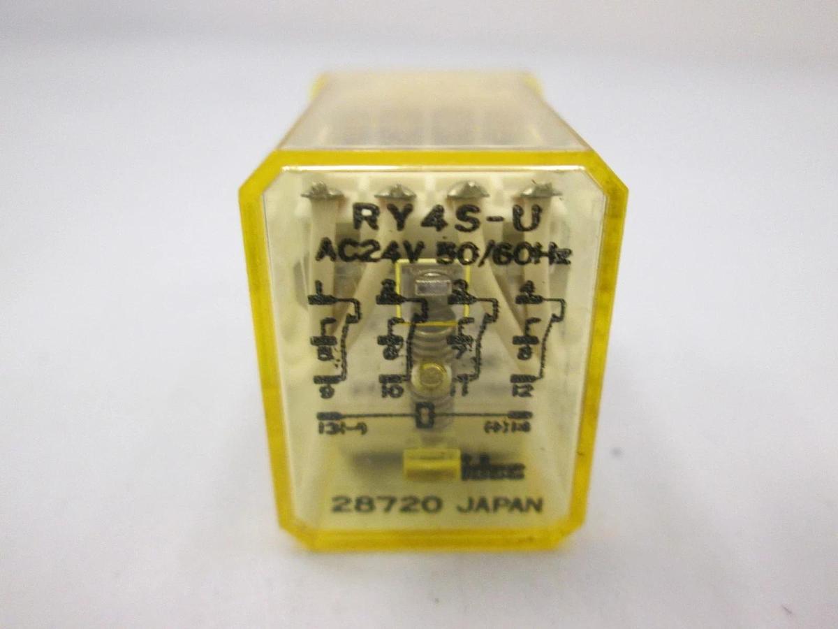 Used Idec, RY4S-U, Relay, AC24V, Used