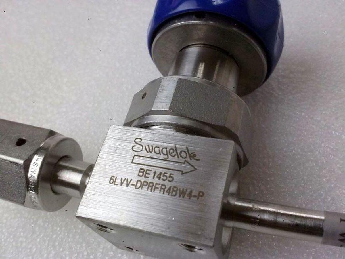 Used Swagelok 6LVV-DPRFR4BW4-P Valve, High Purity, 9-1/2"Face to Face 1/4"FVCR, Used