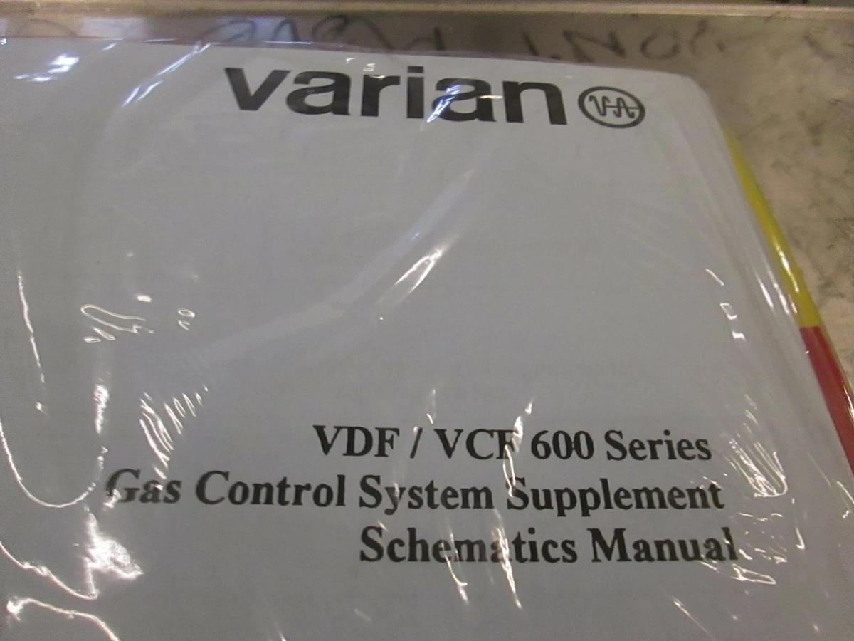 Used Varian VDF/VCF 600 Series Gas Control System Supplement Schematic Manual, New