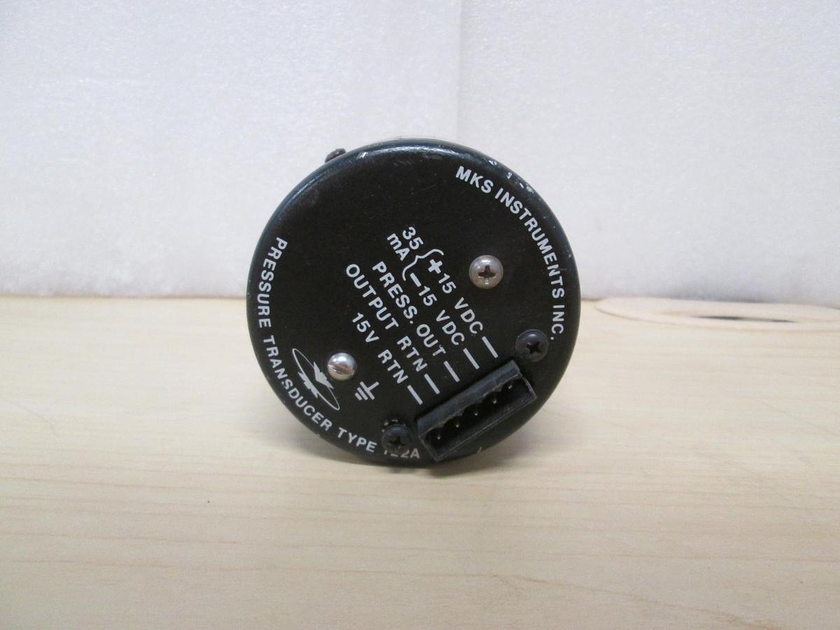 Used MKS Baratron, 122AA-01000BB, Transducer, 93185326A 1000 Torr, 1/2 FVCR, Used