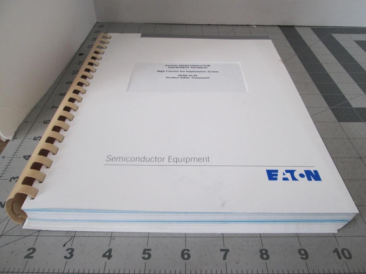 Used Eaton, SEMI, S2-93, Product Safety Assessment, Used