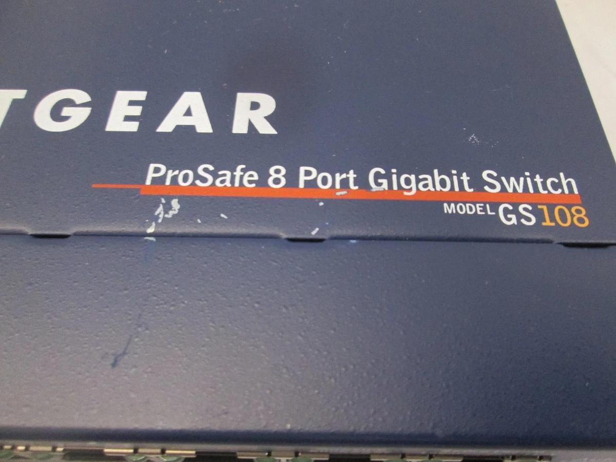 Used Netgear, GS108, ProSafe 8 Port Gigabit Switch, Used