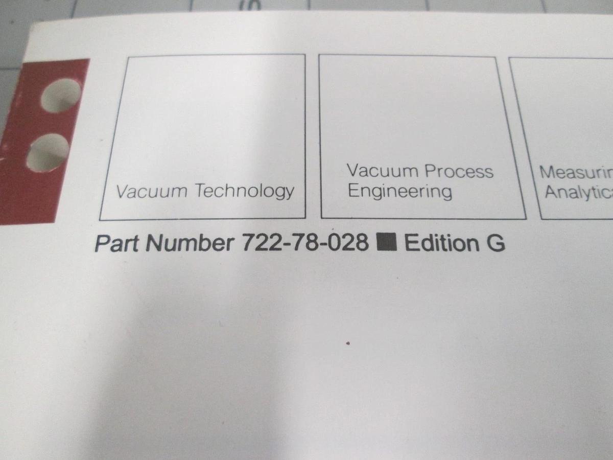 Used Leybold, Trivac BCS Modular Systems Manual, 722-78-028, Edition G, Used