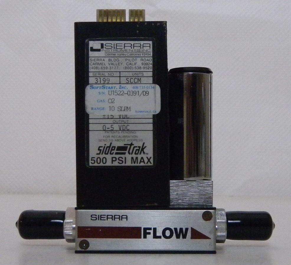 Used Sierra Instruments Sidetrak Mass Flow Controller, O2, 1-10 SLPM, Used