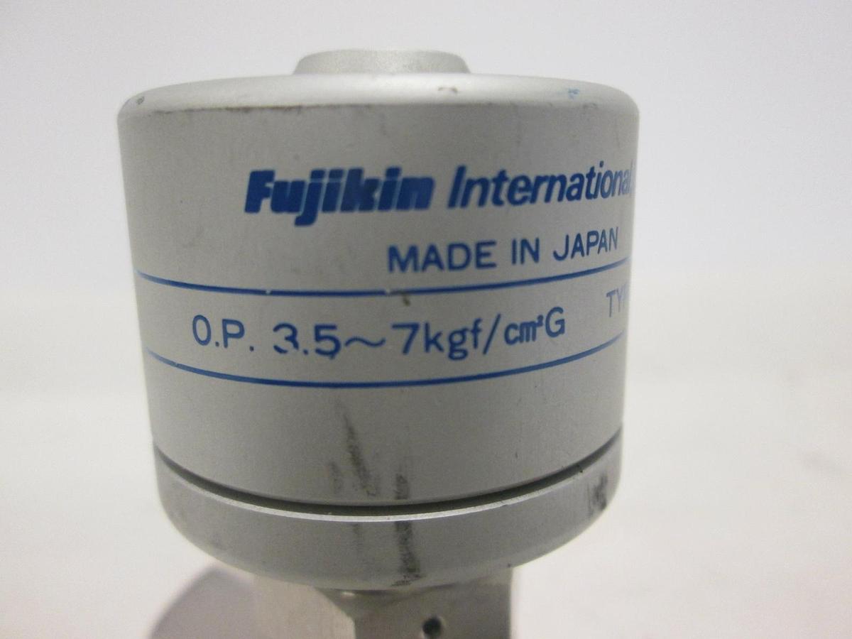 Used Fujikin O.P. 3.5-7kgf/cm2G Pneumatic Valve, N.O, Used