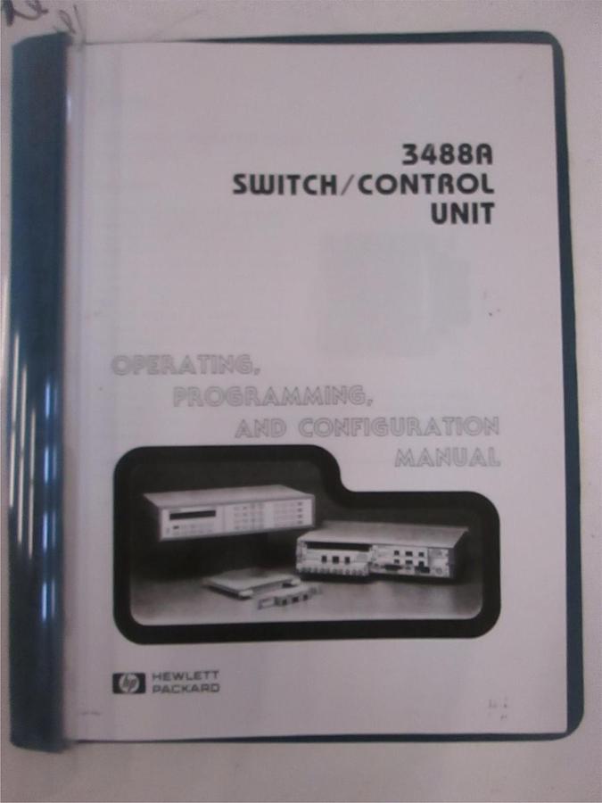 Used HP 3488A Switch/Control Unit Operating, Program and Config Manual, Used