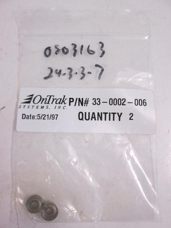 OnTrak 33-0002-006 Bearings, Lot of 4