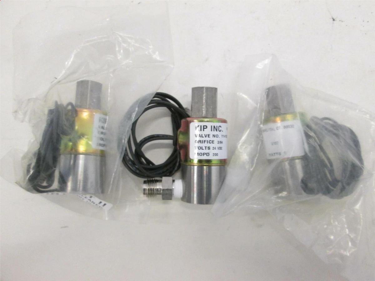Used KIP Inc., Solenoid Valve, Y141021, Used, Lot of 3