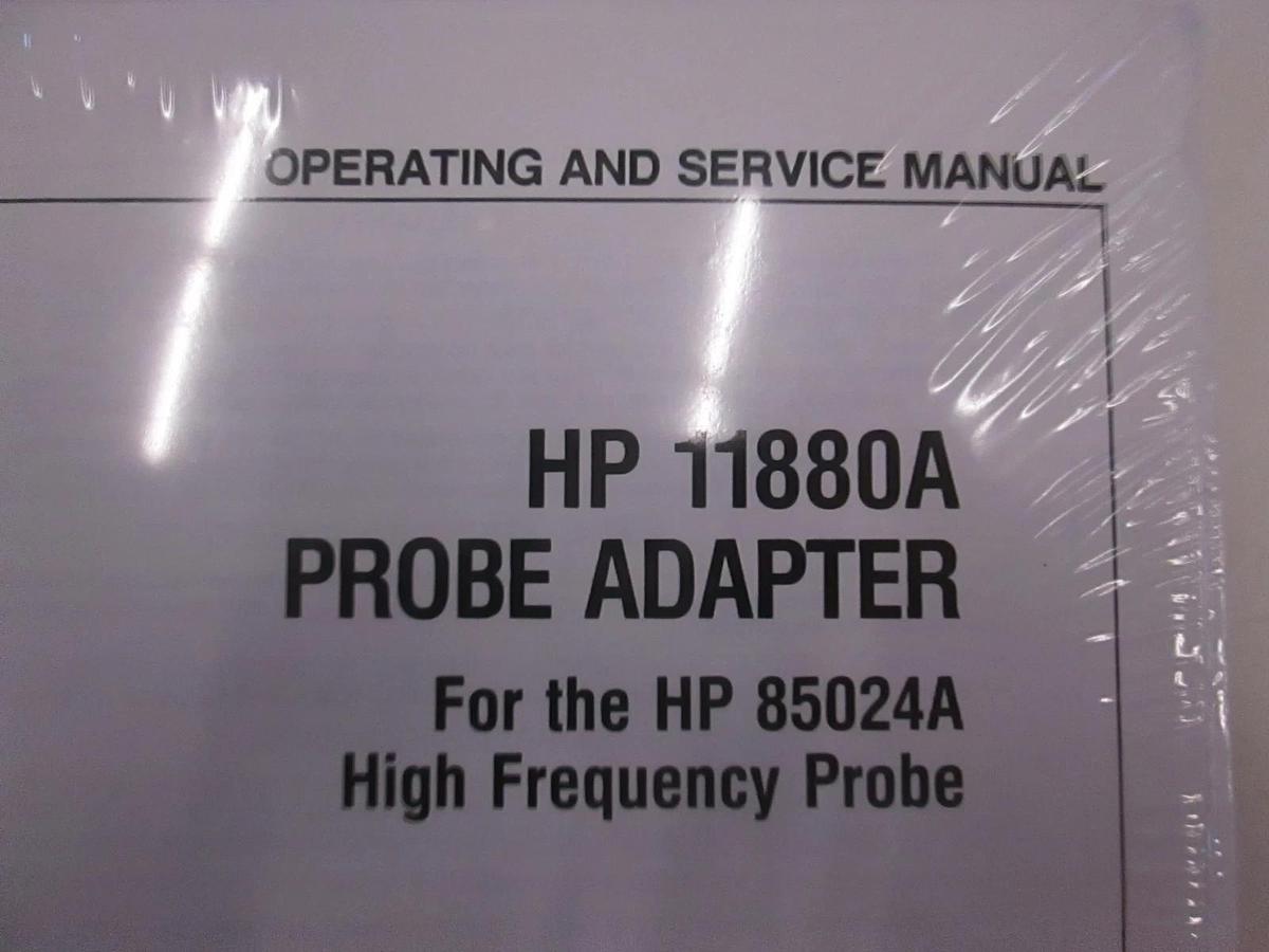 Used HP Model 11880A Probe Adapter Operating and Service Manual, Used