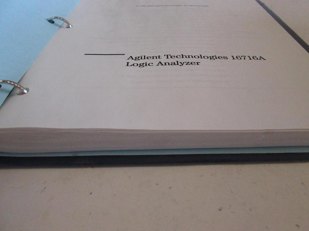 Used Agilent Technologies 16716A Logic Analyzer Help Volume, Used